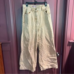 Urban Outfitters Beige Wide Leg Jeans